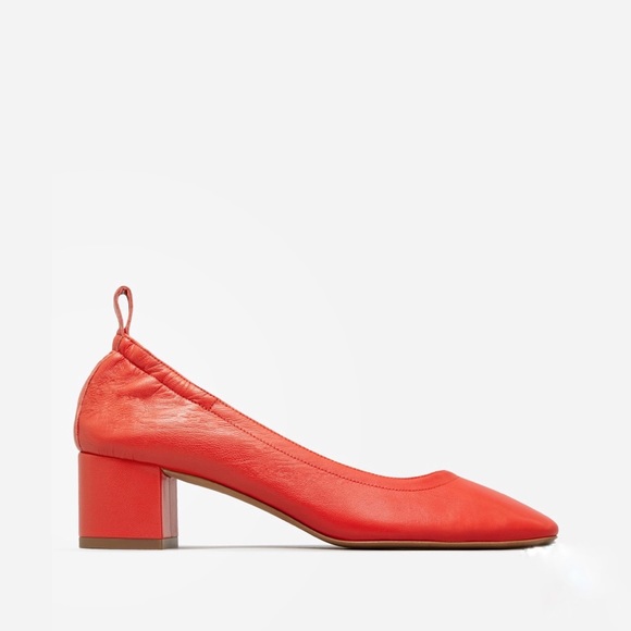 Everlane Shoes - EVERLANE The Day Heel | Leather | Red | Size 7